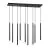 Emibig Pendelleuchte Selter Stahl Schwarz | Geeignet für 9x G9 - Max 8W
